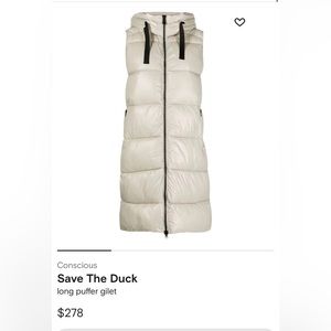 NEW! Save the duck long puffer gilet